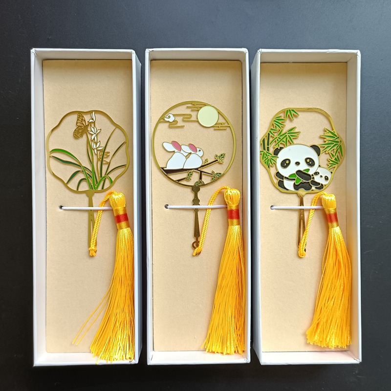 中国特色团扇书签